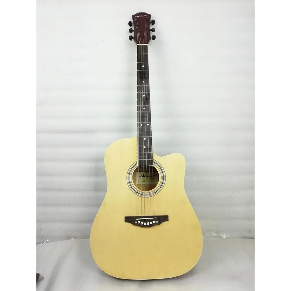 Vault ED-10CE 41 inch Cutaway Electro Acoustic Guitar - Natural - Open Box B Stock - Image 13
