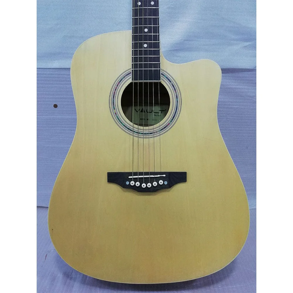 Vault ED-10CE 41 inch Cutaway Electro Acoustic Guitar - Natural - Open Box B Stock - Image 35