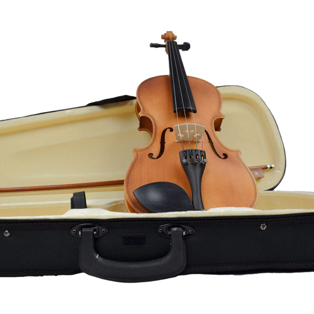 Vault Enorm Solid Spruce Top 4/4 Violin with Bow, Rosin & Case (Outfit) - Image 5