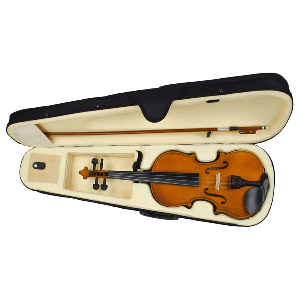 Vault Enorm Solid Spruce Top 4/4 Violin with Bow, Rosin & Case (Outfit) - Image 7