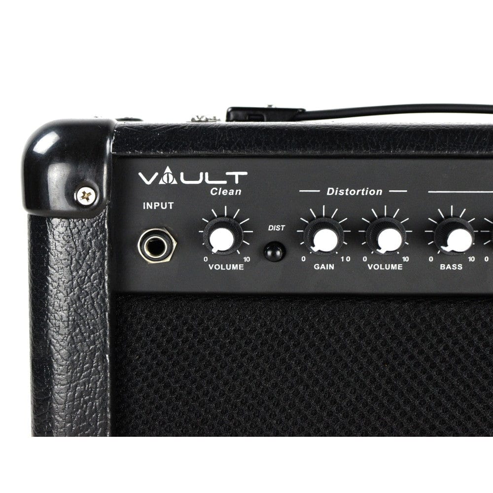 Vault Frenzy 20 Watt Combo Guitar Amplifier with Analog Distortion, Reverb & Delay All Playable Together - Must Have Accessories - Image 5