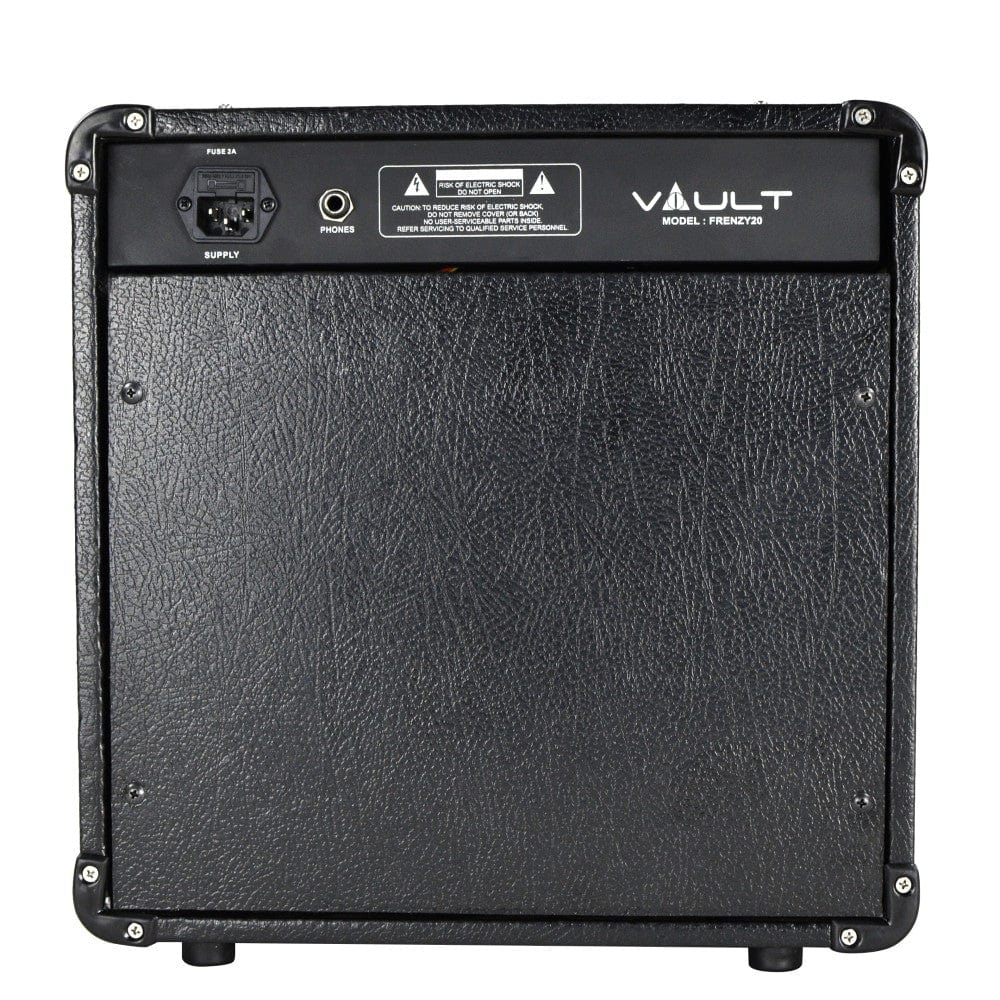 Vault Frenzy 20 Watt Combo Guitar Amplifier with Analog Distortion, Reverb & Delay All Playable Together - Must Have Accessories - Image 7