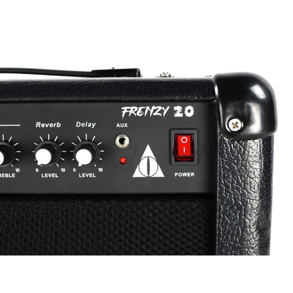 Vault Frenzy 20 Watt Combo Guitar Amplifier with Analog Distortion, Reverb & Delay All Playable Together - Open Box - Image 4