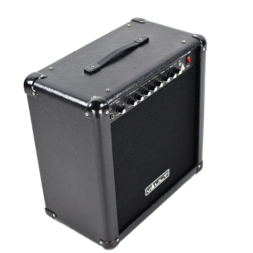 Vault Frenzy 40 Watt Combo Guitar Amplifier with Analog Distortion, Reverb & Delay All Playable Together with Instrument Cable, Polishing Cloth and E Book - Image 8