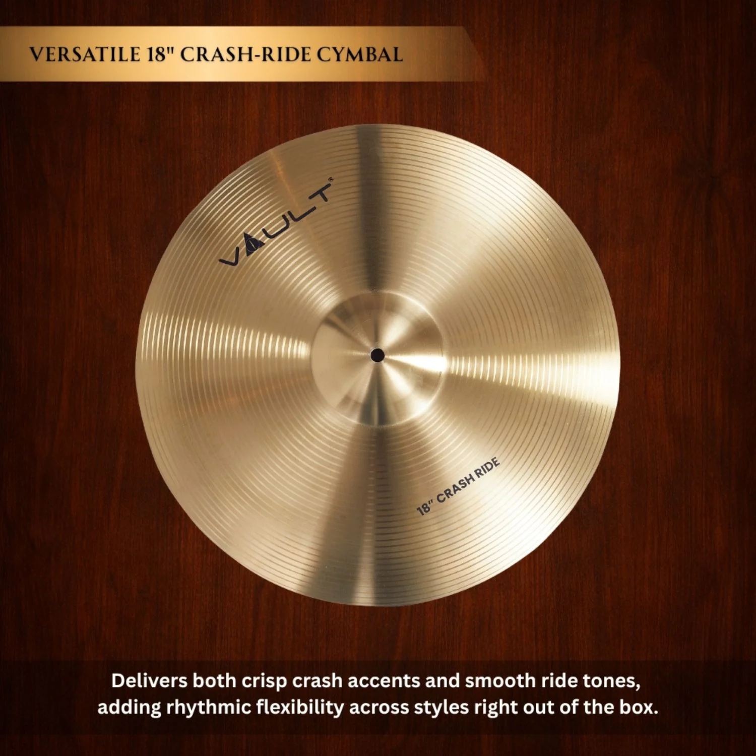Vault Groover Plus 5-Piece Acoustic Drum Kit with Hardware, Cymbals & Throne - Image 39