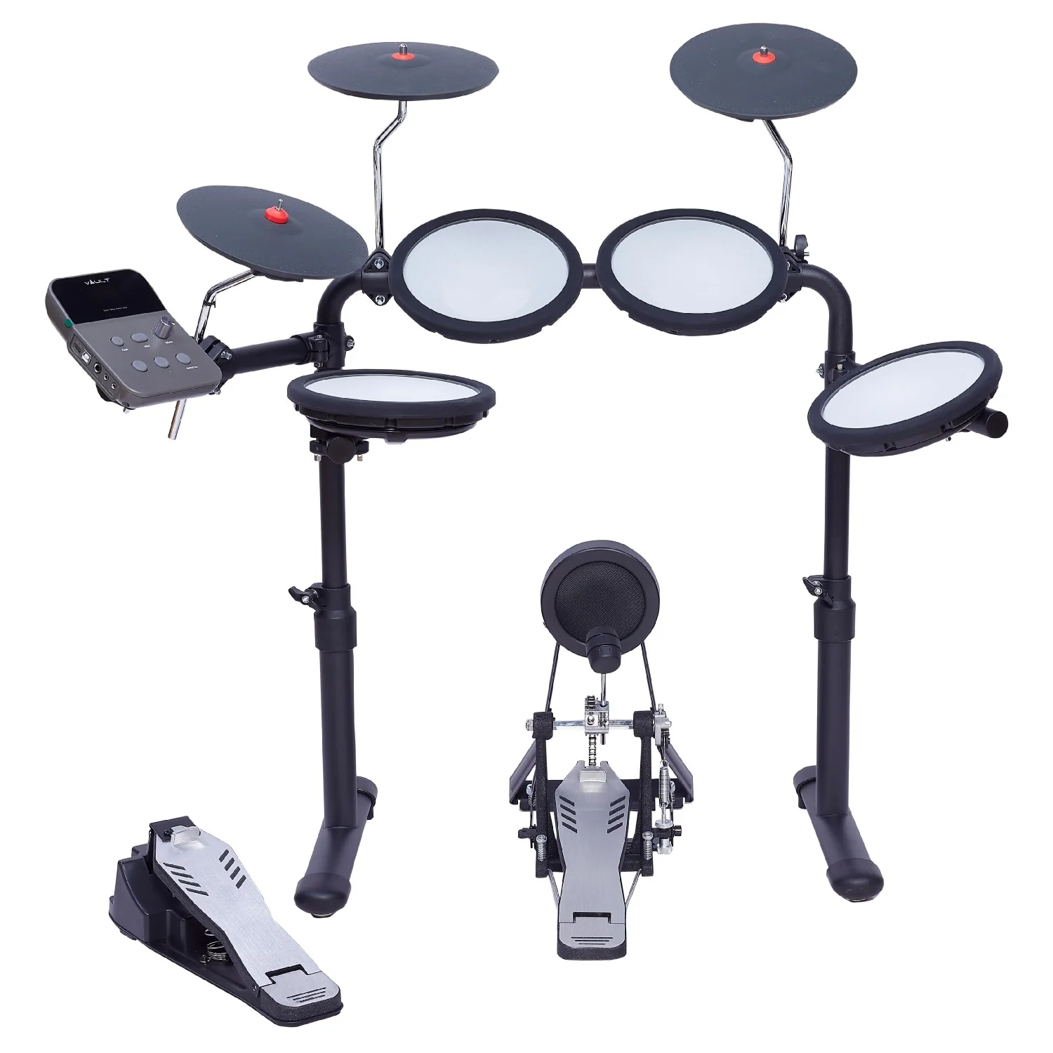 Vault Impact Junior Electronic Drum Kit for Kids with All-Mesh Pads, USB-C Module and 60+ Built-In Sounds – Junior Sized for Kids Under 12