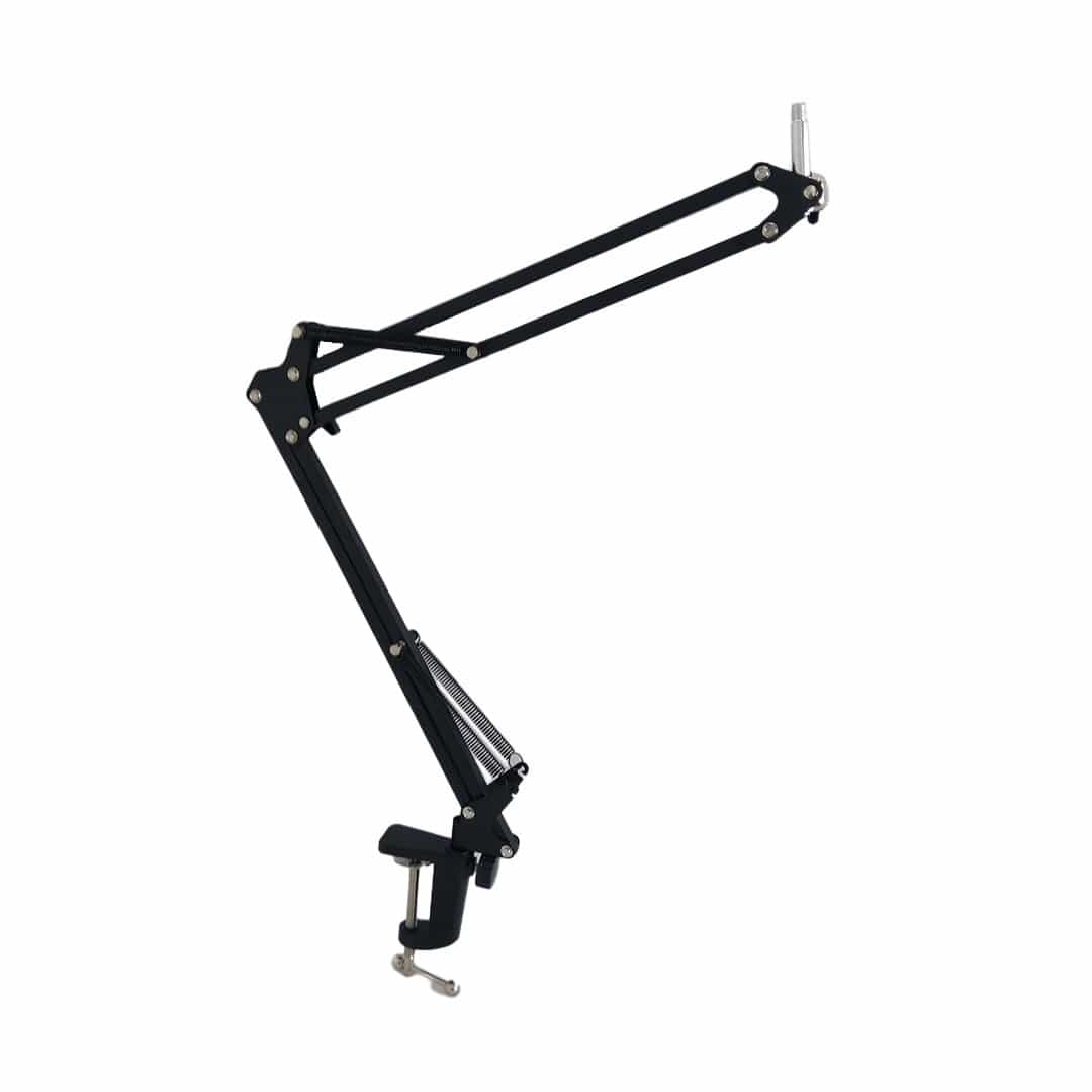 Bajaao Microphone Boom Scissor Extendable Arm Stand for Dynamic and Condenser Microphone with Table Mounting Clamp