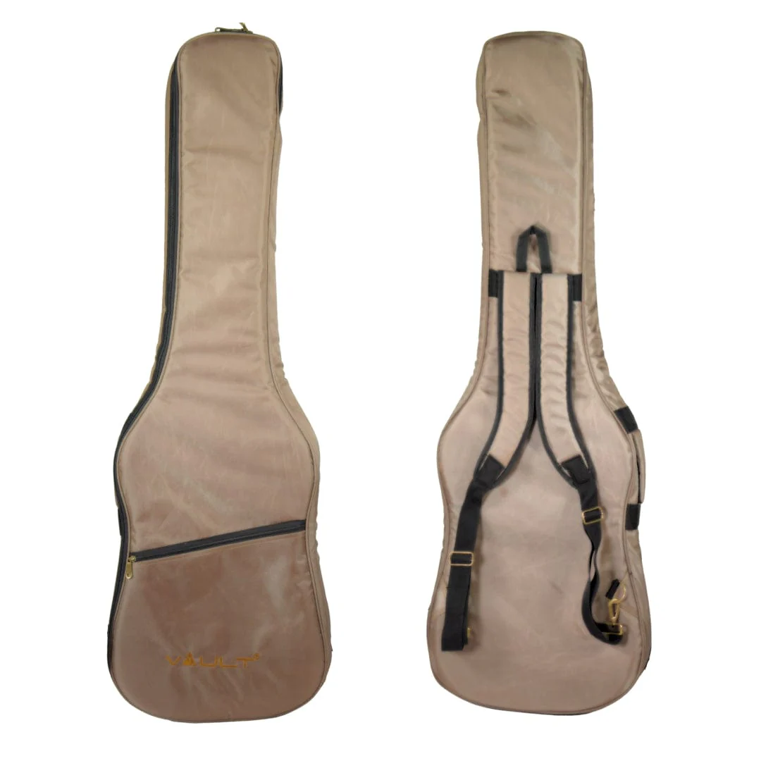 Vault Performer Pro JB5 String Electric Bass Guitar with Gigbag - High Gloss Solid Mahogany - Image 11