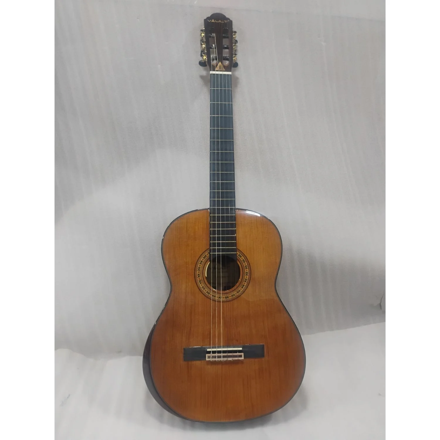 Vault Performer Pro Premium Classical Guitar with All Solid wood and Transacoustic EQ with Delay, Reverb, Chorus onboard effects - Open Box