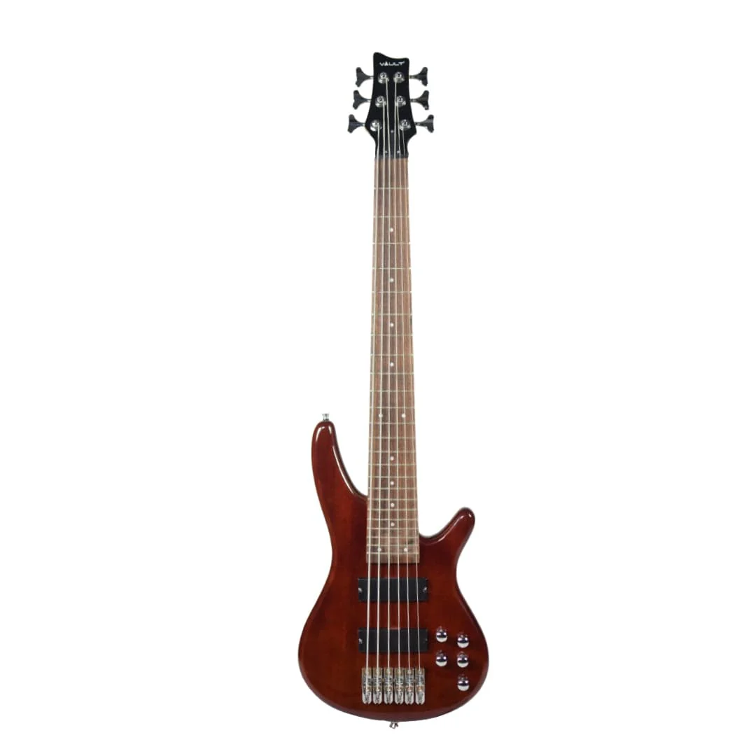 Vault Performer Pro RB4 Four String Electric Bass Guitar with Gigbag - High Gloss Solid Mahogany - Image 20