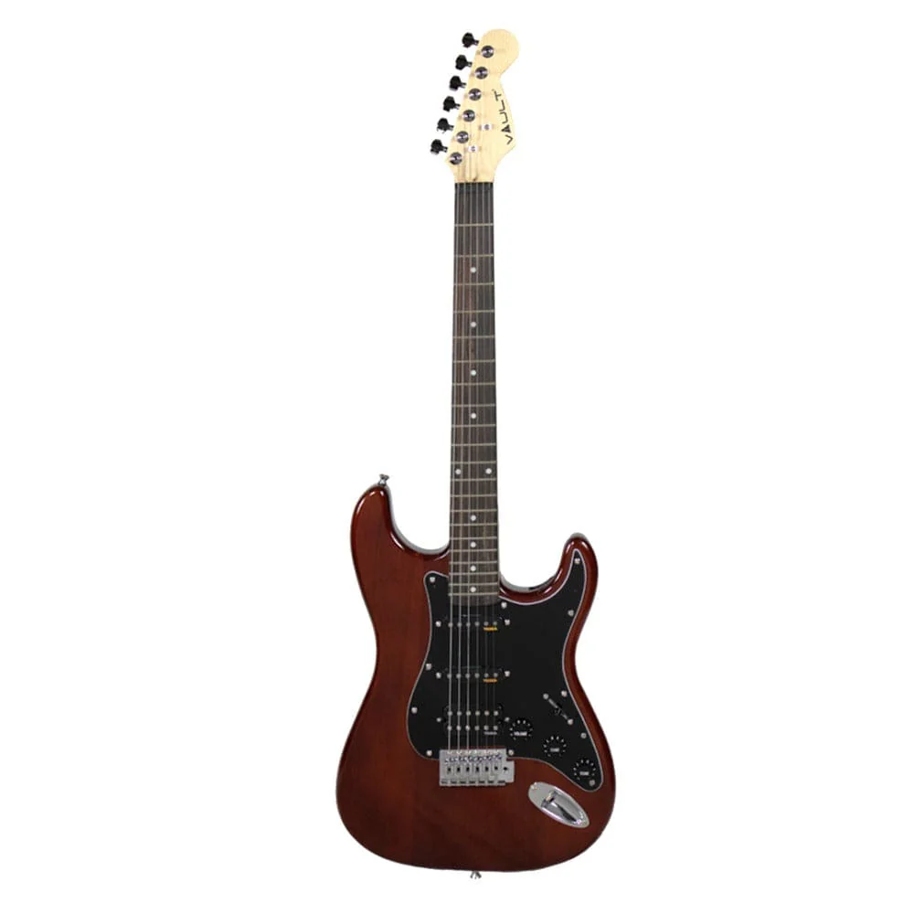 Vault Performer Pro ST 6 String Solid Mahogany Electric Guitar with Gigbag - Image 2