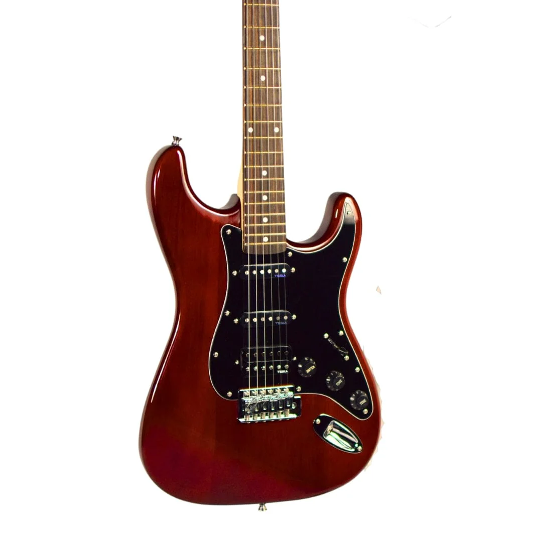 Vault Performer Pro ST 6 String Solid Mahogany Electric Guitar with Gigbag - Image 7