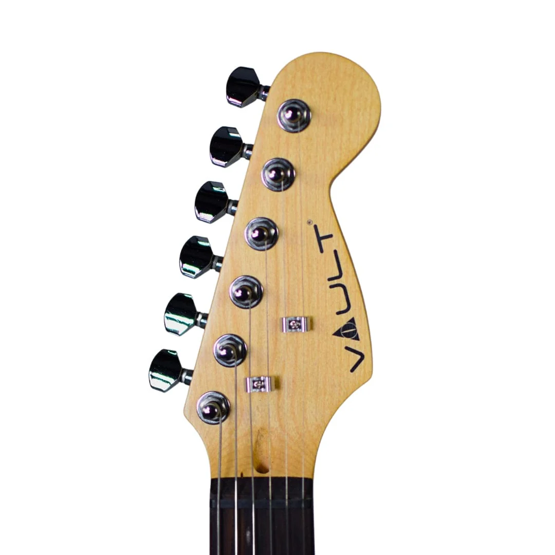 Vault Performer Pro ST 6 String Solid Mahogany Electric Guitar with Gigbag - Image 9