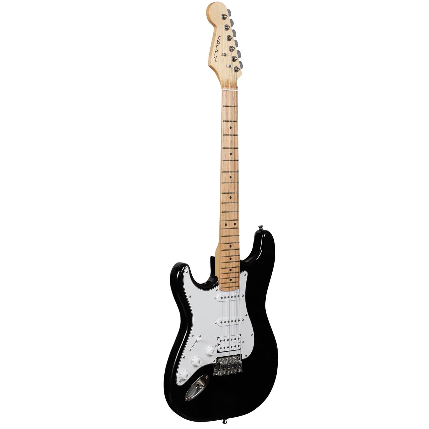 Vault ST1M Left-Handed 6-String Electric Guitar - Black - Image 4