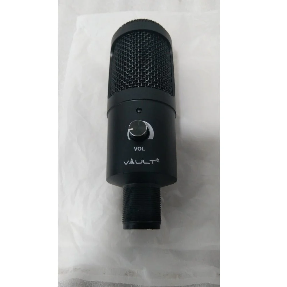 Vault UCM USB Condenser Podcast Microphone Kit - High-Performance Studio Condenser USB Microphone With Tripod Stand, Volume for YouTube, Videos, Singing, Recording, Gaming, Podcasting, Speech, Conference, Meeting, etc. - Open Box B Stock