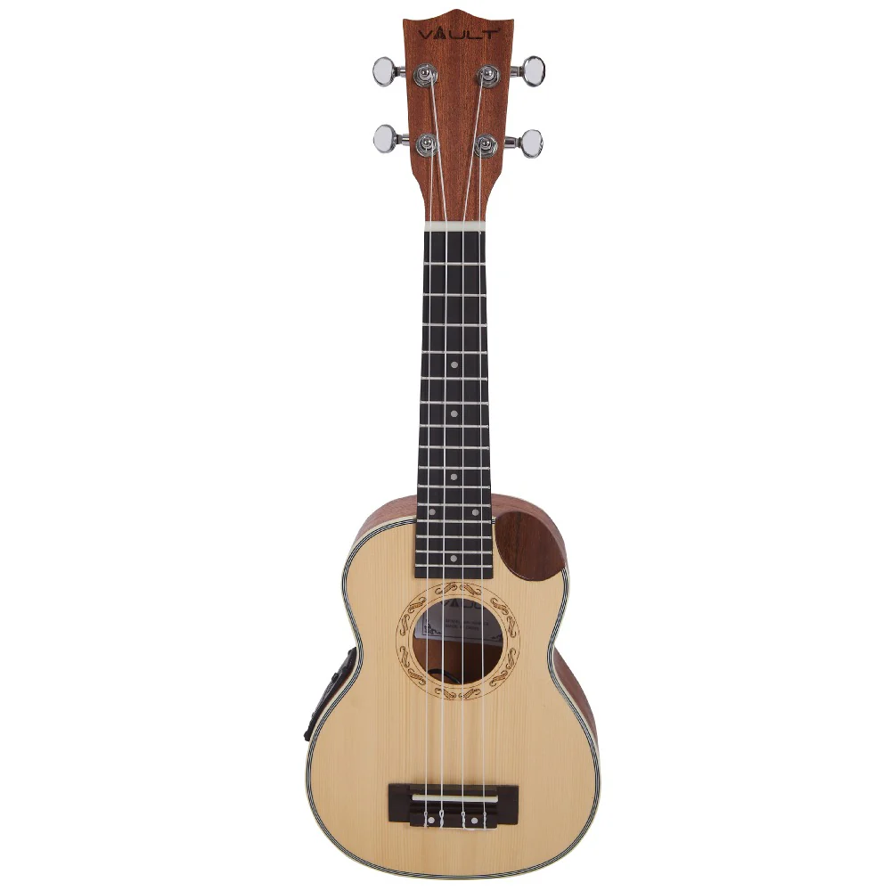 Vault UK-1000SC 21-Inch Solid Spruce Top Premium Semi Cutaway Soprano Ukulele - Image 12