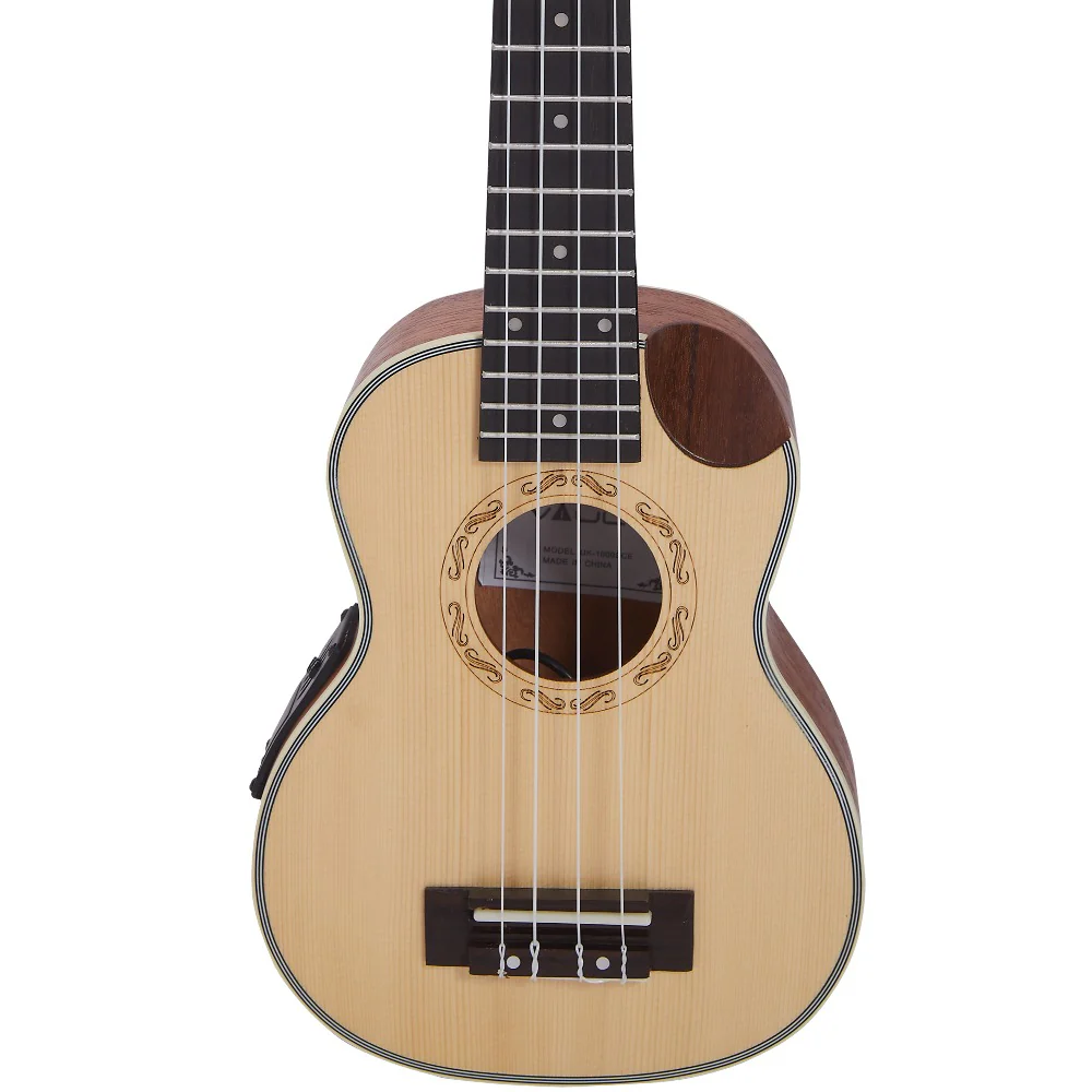 Vault UK-1000SCE 21-Inch Solid Spruce Top Premium Semi Cutaway Electro-Acoustic Soprano Ukulele - Image 2