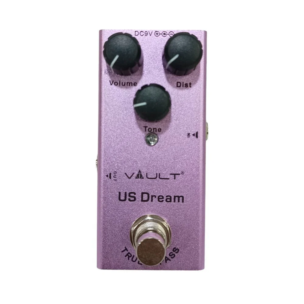 Vault US DREAM Analog Distortion Effects Pedal With all Metal Body, Small Footprint & 3 Year Warranty