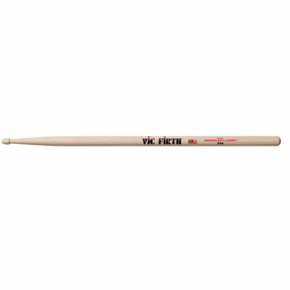 Vic Firth American Series Drum Stick With Wooden Tip - 55A