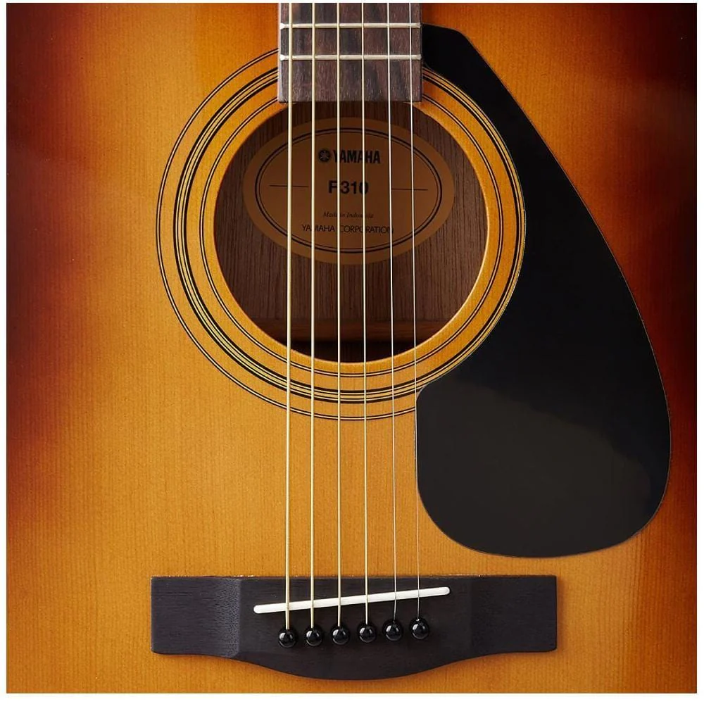 Yamaha F310 Acoustic Guitar with Dust Cover, Strap, Polishing Cloth, Picks & E book - Image 3