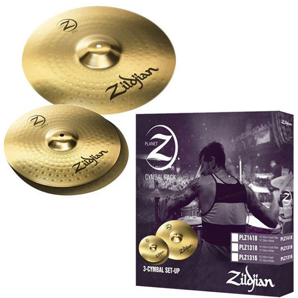 Zildjian Planet Z 3 Pack (14inch(35.56cm) & 18inch(45.72cm)) Cymbals - PLZ1418 NEW
