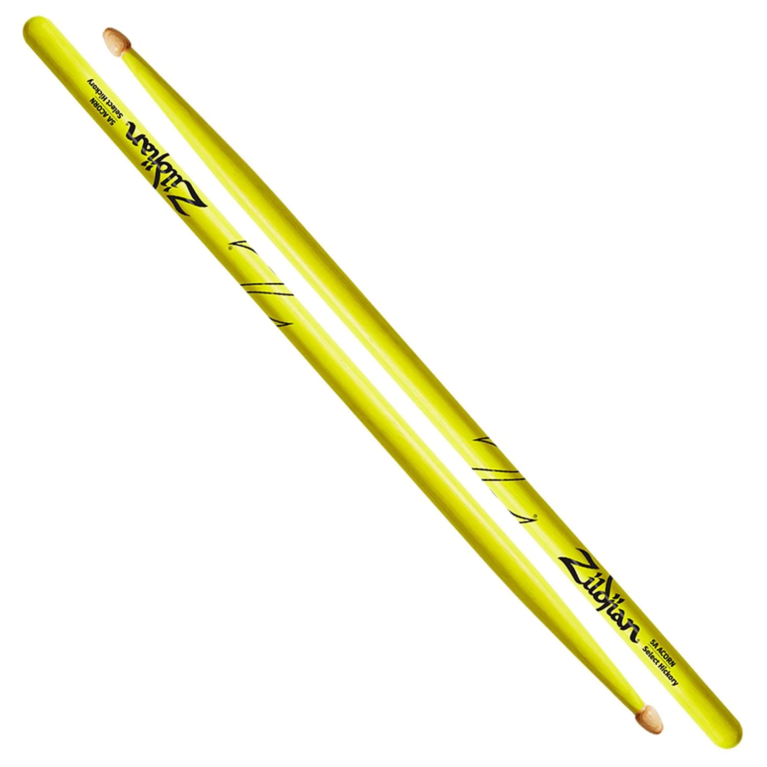 ZILDJIAN Z5A Acorn Neon Yellow Drumsticks - 5A