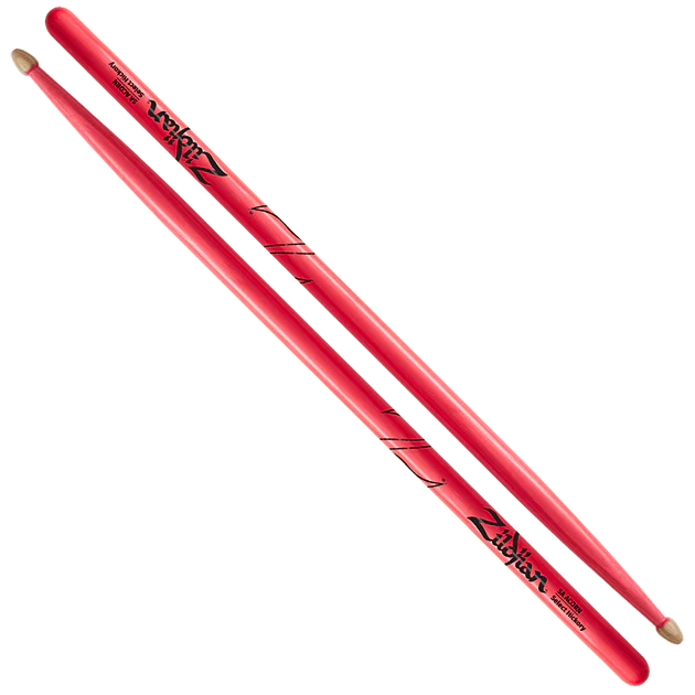 Zildjian Z5AACDGP Acorn Tip Hickory Drumsticks - Neon Pink - 5A