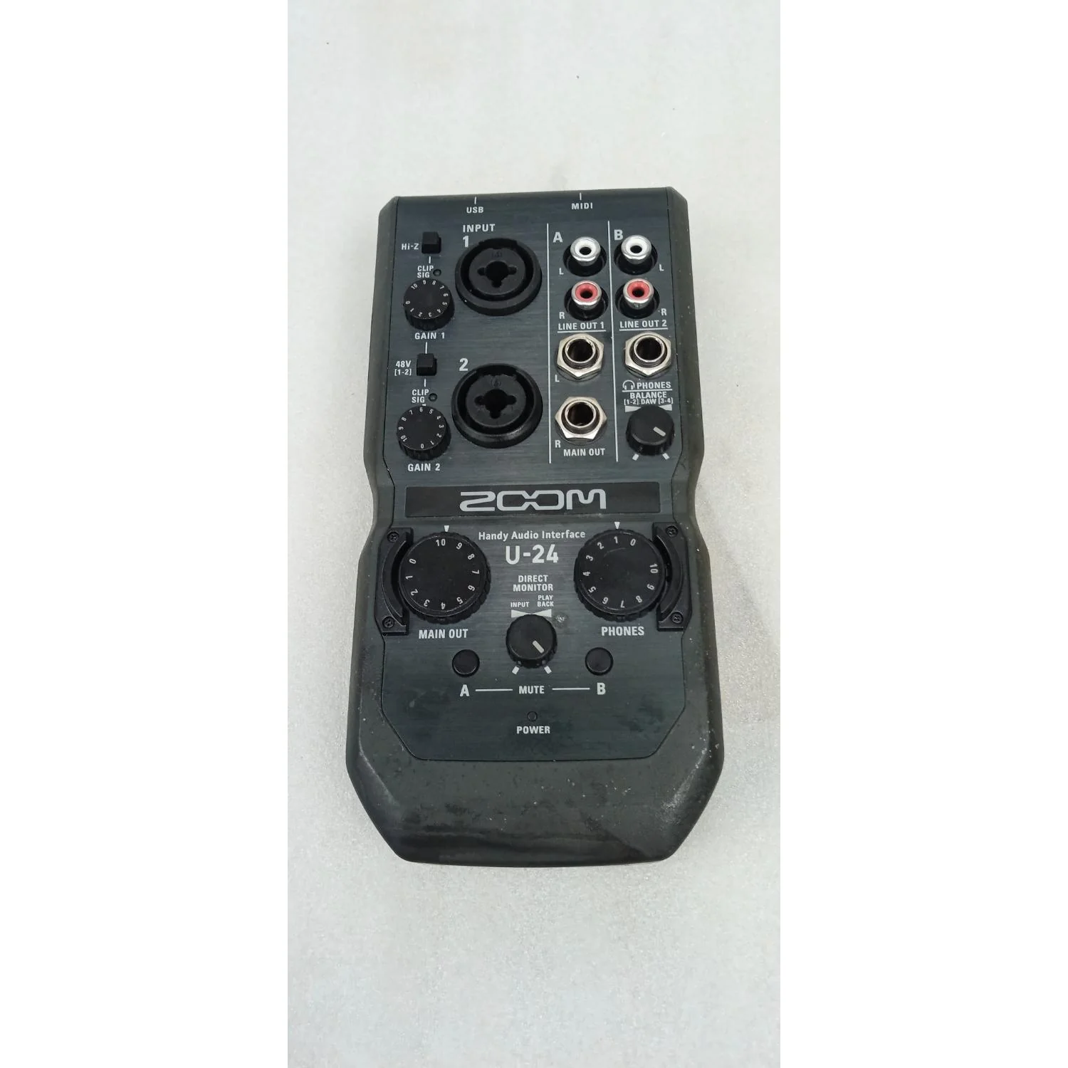Zoom U-24 Handy Audio Interface - Black - Open Box - Image 2